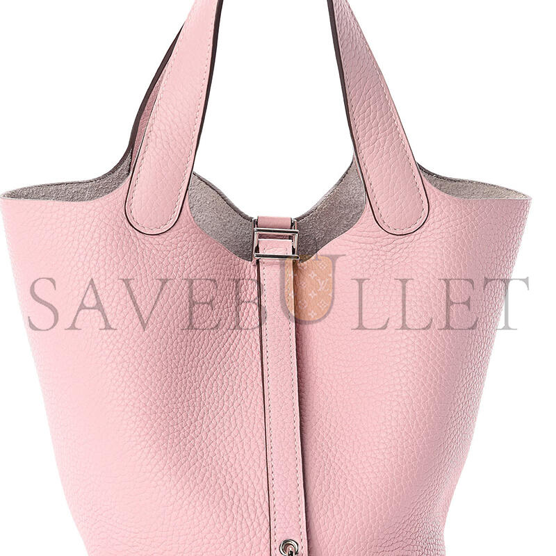 H**mes TAURILLON CLEMENCE PICOTIN LOCK 18 PM ROSE SAKURA H056289CK3Q (18*18*13cm)
